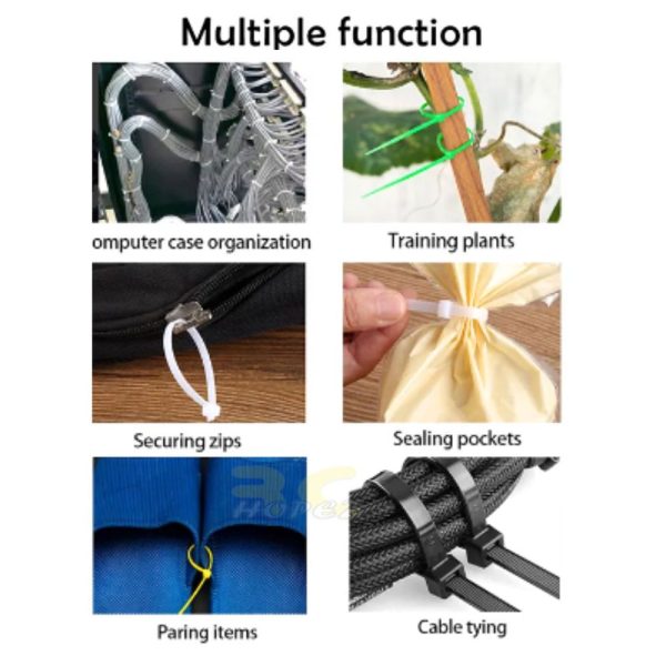 100Pcs/pkt Self-Locking Multi-Purpose Nylon Cable Tie 3.0mm x 80/100mm (Optional) CT-3.0mm