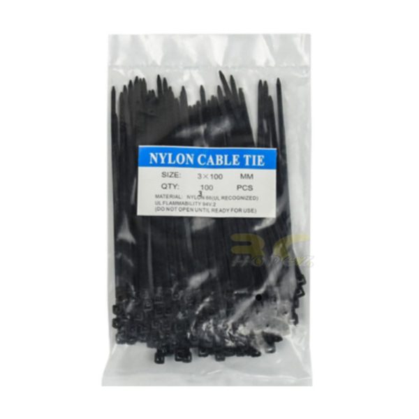 100Pcs/pkt Self-Locking Multi-Purpose Nylon Cable Tie 3.0mm x 80/100mm (Optional) CT-3.0mm