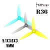 HQProp R36 5.1X3.6X3 Blue/Light Grey/Yellow (Optional) 5mm Hole 3-Blades propeller (2pairs/4pcs) HQR36