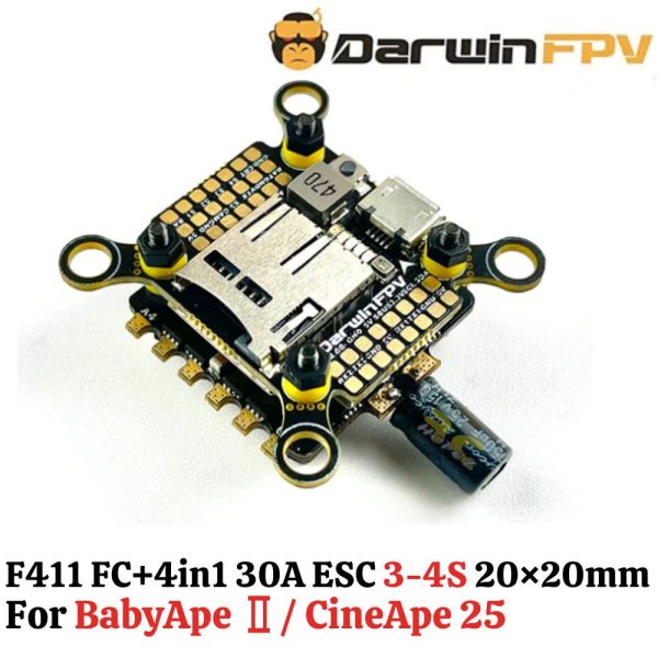 b017f23d5b48a8a301549023c42d5061.jpeg DarwinFPV Darwin F411 F4 FC+4in1 30A ESC 3-4S Stack 20×20mm for BabyApe Ⅱ CineApe25 RC FPV Drone DW-F411+30A