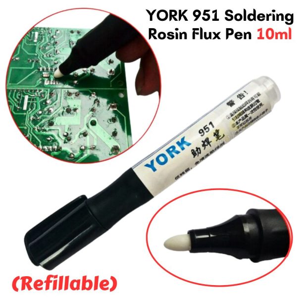 951 Kester YORK Portable Rosin Flux Pen for Automotive Computer Telecom for Through Hole Solder Joint Rework BG-951N