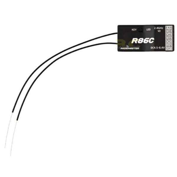 191b0bd126449ece56dcc7e590450193.jpeg RadioMaster R86C V2 6ch Frsky D8/D16 and Futaba SFHSS Compatible PWM / Sbus Receiver for RC Drone TX-R86C V2