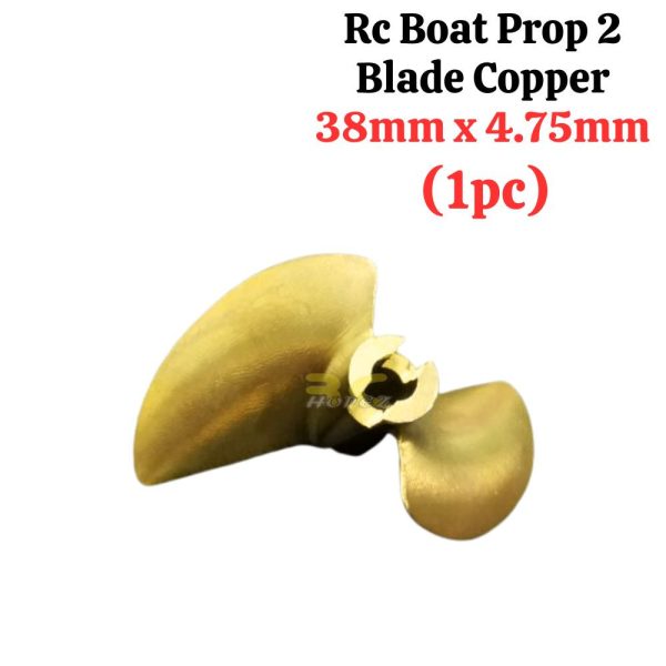 Rc Boat Prop 2 Blade Copper 38mm x 4.75mm (1pc) 438