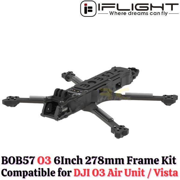 6306ebd6ea6d23fdc17f530da04c584d.jpeg iFlight BOB57 O3 6 Inch 278mm Cinematic LR FPV Freestyle Frame Kit Compatible for DJI O3 Air Unit / Vista MX3951