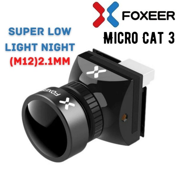 Foxeer Micro Cat 3 (M12) 2.1mm 0.00001Lux Super Low Light Night Sony 1/3" CMOS Sensor 1200TVL FPV Camera XJ508