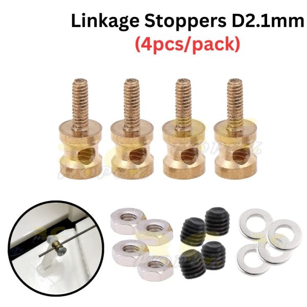 4Pcs Linkage Stopper D2.1mm For RC Plane Push Rod 16-501