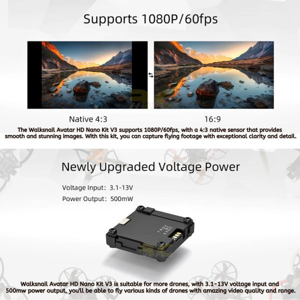 f1a7086b60c809c50fd4441563c5e99a.jpeg Caddx Walksnail Avatar HD Nano Camera V3/ Mini VTX V3 Kit 3.1V-13V WN-Avatar V3
