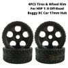 4PCS Tires & Wheel Rim For HSP 1: 8 Off-Road Buggy RC Car 17mm Hub GF-18063
