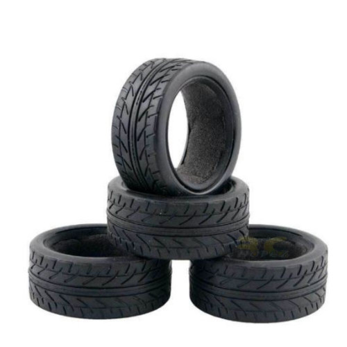 4 Pcs RC Racing Speed Soft Rubber Tires Fit for HSP HPI 1:10 On-Road Car Tire-005-b
