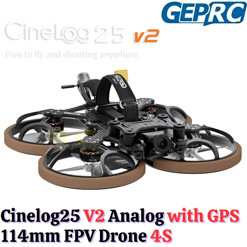 GEPRC CineLog25 V2 Analog w/Caddx Ratel 2 1W VTX With GPS 114mm