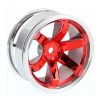 4 Pcs Plastic Wheel Rim Offset 6mm For RC 1:10 On-Road Car (Red) Hub-019-a