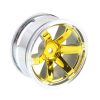 4 Pcs Plastic Wheel Rim Offset 6mm For RC 1:10 On-Road Car (Yellow) Hub-019-c