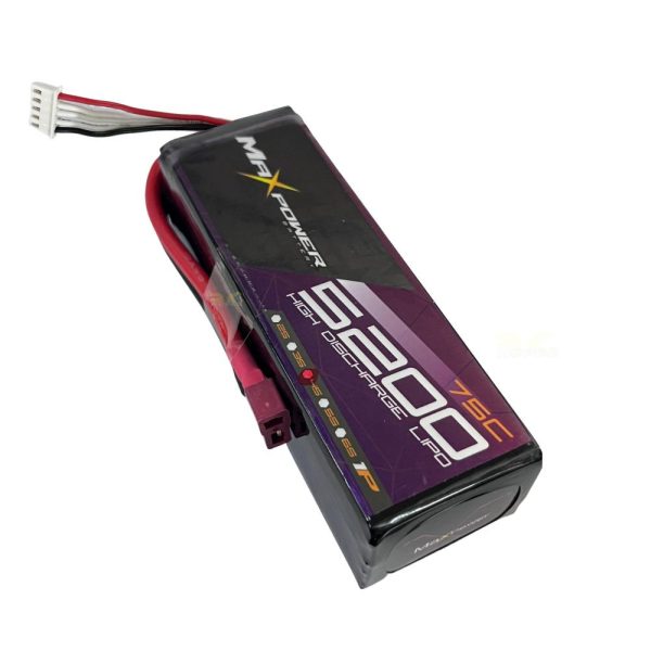 Maxpower Graphene Lipo 14.8V 5200mAh 75C 4S Lipo Battery with Dean Plug MP5275-4GN