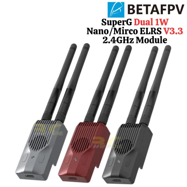 BetaFPV SuperG Dual 1W Nano/Mirco ELRS V3.3 2.4GHz Module for Radiomaster TX16S/Boxer/Zorro/Jumper T20/T-Pro BT-SuperG