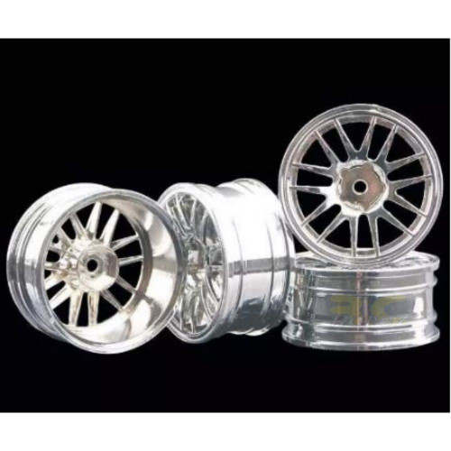 4pcs Plastic Wheel Rim Offset 6mm For RC 1:10 On-Road Car (Silver) HUB-010-f