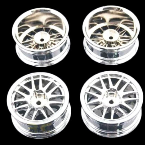 4pcs Plastic Wheel Rim Offset 6mm For RC 1:10 On-Road Car (Silver) HUB-010-f