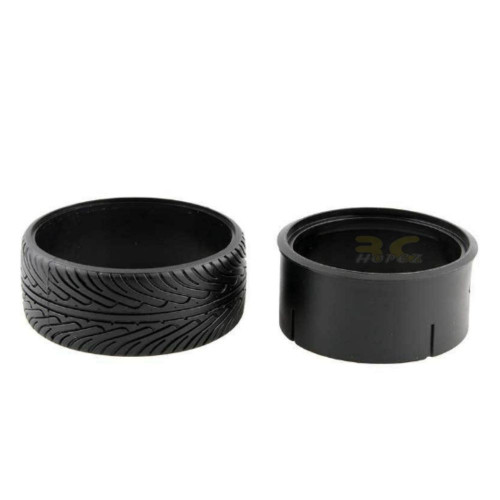 4 Pcs RC Drift Tires Racing Speed Hard Tyre for 1:10 On-Road Car (Black) Tire-002-a