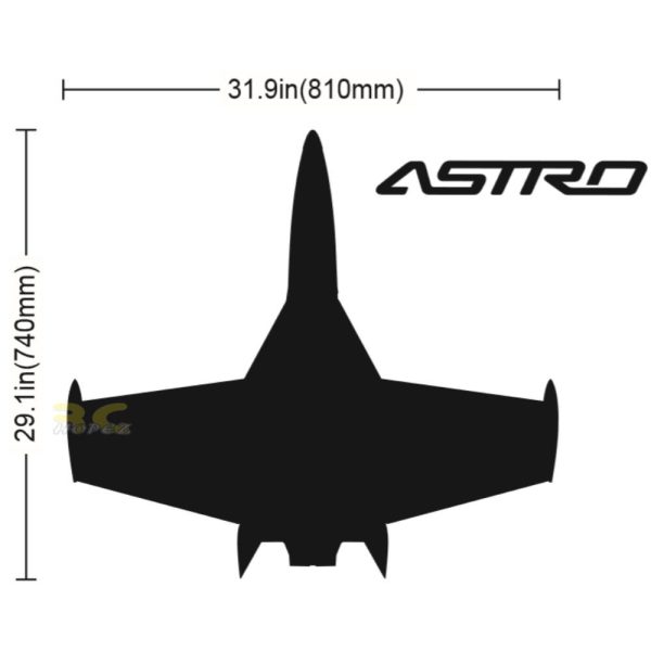 Pusher RC Plane Jet Kit Ultra Z Astro 810mm Wingspan EDF ZT003