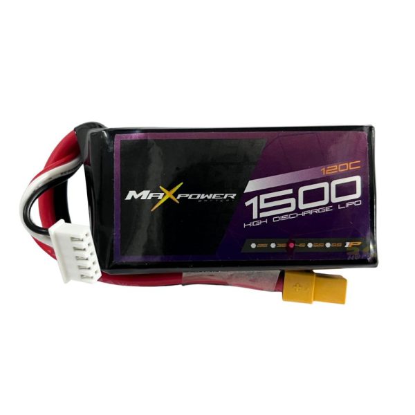 5f0df80792d1228891d706d155b1eb85.jpeg Maxpower Graphene Lipo 14.8V 1500mAh 120C 4S Lipo Battery with XT60 Plug MP1512-4G