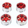 4 Pcs Plastic Wheel Rim Offset 6mm For RC 1:10 On-Road Car (Red) Hub-019-a