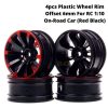 66ac6dc8531496bf6c41629e03713dd8.jpeg 4pcs Plastic Wheel Rim Offset 6mm For RC 1:10 On-Road Car (Red Black) HUB-017-a