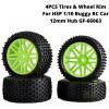4PCS Tires & Wheel Rim For HSP 1:10 Buggy RC Car 12mm Hub GF-66063