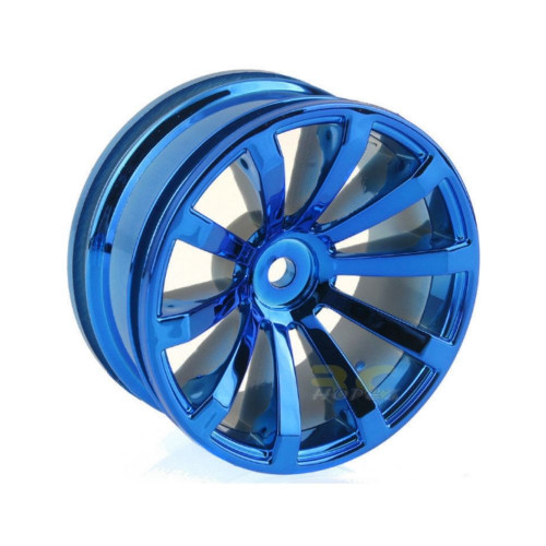 4pcs Plastic Wheel Rim Offset 6mm For RC 1:10 On-Road Car (Blue) HUB-010-c