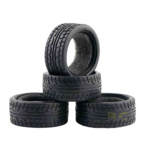 4 Pcs RC Racing Speed Soft Rubber Tires Fit for HSP HPI 1:10 On-Road Car Tire-005-c
