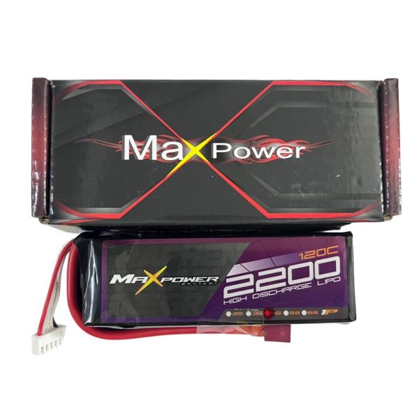 a35d63666d575a3335e3f941ff297dbc.jpeg Maxpower Graphene Lipo 14.8V 2200mAh 120C 4S Lipo Battery with Dean Plug MP2120-4G