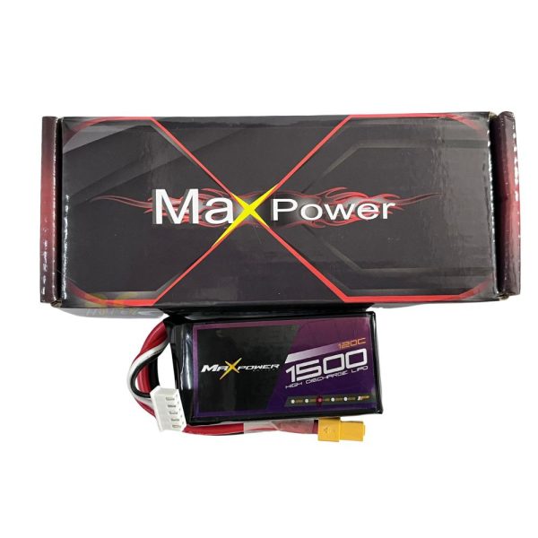 ade4347af855e429637ae88bd017cc44.jpeg Maxpower Graphene Lipo 14.8V 1500mAh 120C 4S Lipo Battery with XT60 Plug MP1512-4G