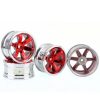 4 Pcs Plastic Wheel Rim Offset 6mm For RC 1:10 On-Road Car (Red) Hub-019-a