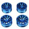 4pcs Plastic Wheel Rim Offset 6mm For RC 1:10 On-Road Car (Blue) HUB-010-c