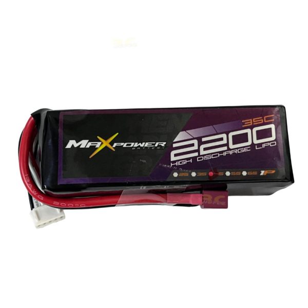 cd202ed3cc7d58744751ef7b47489b47.jpeg Maxpower Graphene Lipo 14.8V 2200mAh 35C 4S Lipo Battery with Dean Plug MP2235-4G