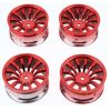 4pcs Plastic Wheel Rim Offset 6mm For RC 1:10 On-Road Car (Red) HUB-016-b