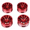 4pcs Plastic Wheel Rim Offset 6mm For RC 1:10 On-Road Car (Red) HUB-010-b