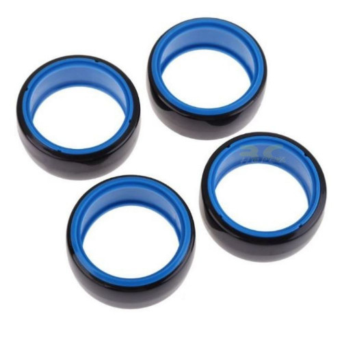 4 Pcs RC Drift Tires Racing Speed Hard Tyre for 1:10 On-Road Car (Blue) Tire-011-b