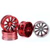 4pcs Plastic Wheel Rim Offset 6mm For RC 1:10 On-Road Car (Red) HUB-010-b