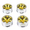 4 Pcs Plastic Wheel Rim Offset 6mm For RC 1:10 On-Road Car (Yellow) Hub-019-c