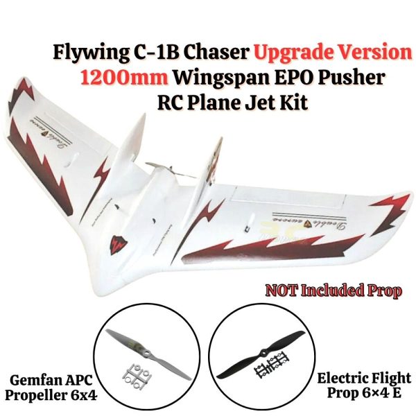 Pusher RC Plane Jet Kit Flywing C-1B Chaser Upgrade Version 1200mm Wingspan EPO W/ Landing Gear Kit SJG002
