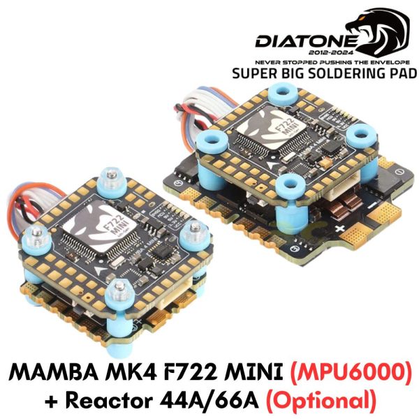 9ae0a2cd4dab0a4211cc60735b3e68a3.jpeg Diatone MAMBA (20×20) MK4 F722 MINI (MPU6000)+5 Reactor 44A/66A 4-6S Blheli_32 Dshot300/600/1200/2400 Stack M-61612