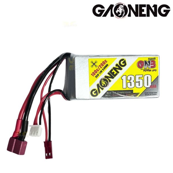 91a8d905ac423e44bdbda030e4aeda18.jpeg Gaoneng GNB 7.4v 1350mah 100c 2s Lipo Battery with JST/Dean Plug (2020 series) GNB1350/100-2S
