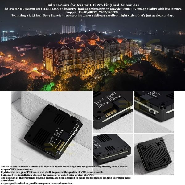 aa1f2b793621e8b575206adcf7f0348e.jpeg Caddx Walksnail Avatar HD Pro Camera / VTX V2 (Dual Antennas Version) Kit 32G with Gyroflow WN-Avatar Pro-DUAL
