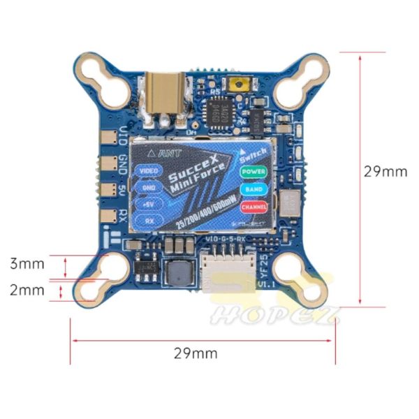 e5c4f906356e1014c9c86a78877a4cf4.jpeg iFlight SucceX Mini Force 5.8GHz 600mW Adjustable VTX with MMCX to SMA Female Adapter Cable SX9006-VTX