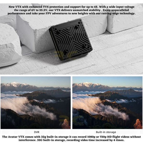 Caddx Walksnail Avatar HD V2 Camera / VTX V2 (Dual Antennas Version) Kit 32G WN-Avatar V2-DUAL