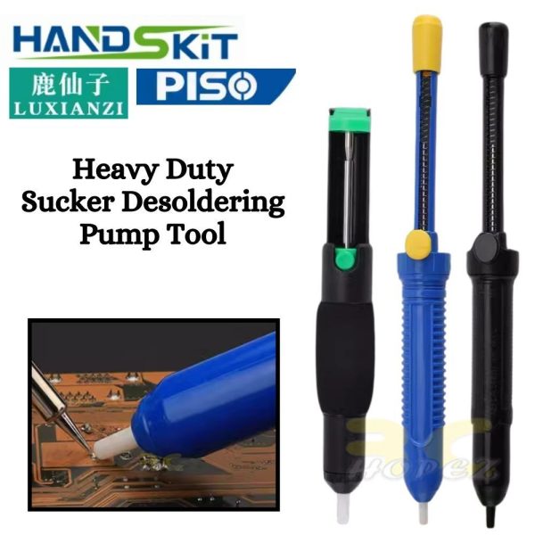 Heavy Duty Solder Cleaner Desoldering Desolder Welding Suction Pump Sucker Pen Vacuum Soldering Iron Removal BG-SKN