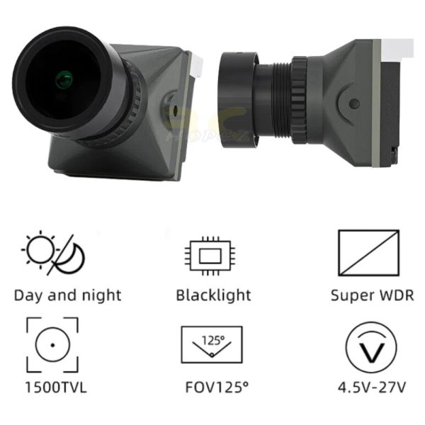 34de7816d47022692ab968dfa86010a1.jpeg CaddxFPV Ratel Pro 1500TVL 16:9/4:3 NTSC/Pal Super WDR FOV125 19X19mm Camera for Day and Night FPV Drone WN-Ratel Pro