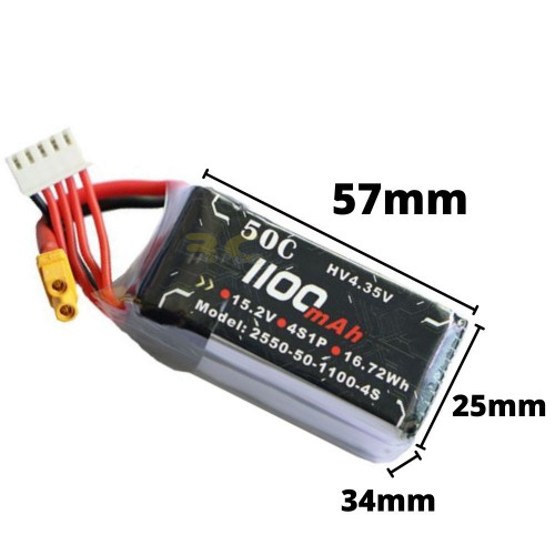 4d45afe27860dbb933887a00eedf7598.jpeg Alienmodel 4S 15.2HV 1100mAh 50C Lipo Battery with XT30 Plug AL1100/50-4S