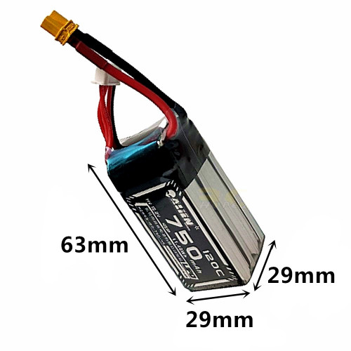 6086736b6e5b9951330052c25f8dc9b4.jpeg Alienmodel 4S HV 15.2V 750mAh 120C Lipo Battery with XT30 Plug AL750/120-4S
