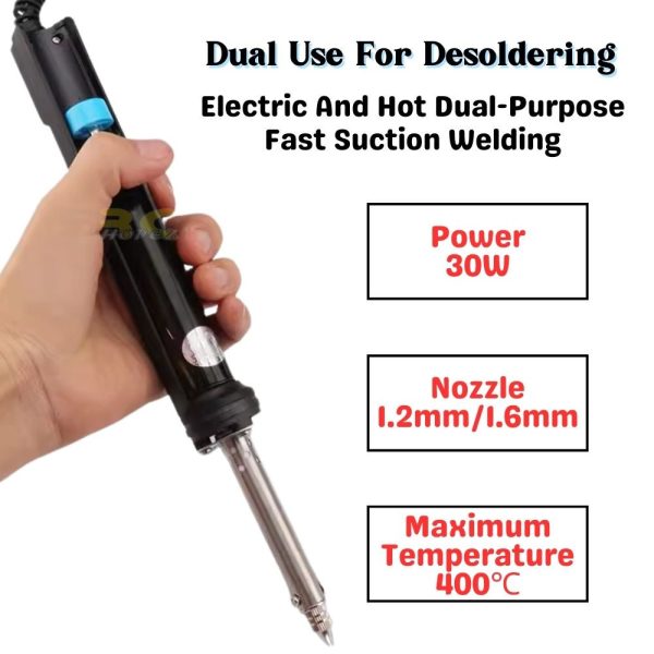 Piso Solder 30W 845 Desoldering Pump Electric Vacuum Desoldering Iron Suction Pump Soldering Repair Removal Tool BG-845