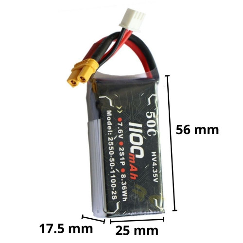 6846da28cc0fa1f3c7778a592fd0241f.jpeg Alienmodel 2S 7.6HV 1100mAh 50C Lipo Battery with XT30 Plug AL1100/50-2S